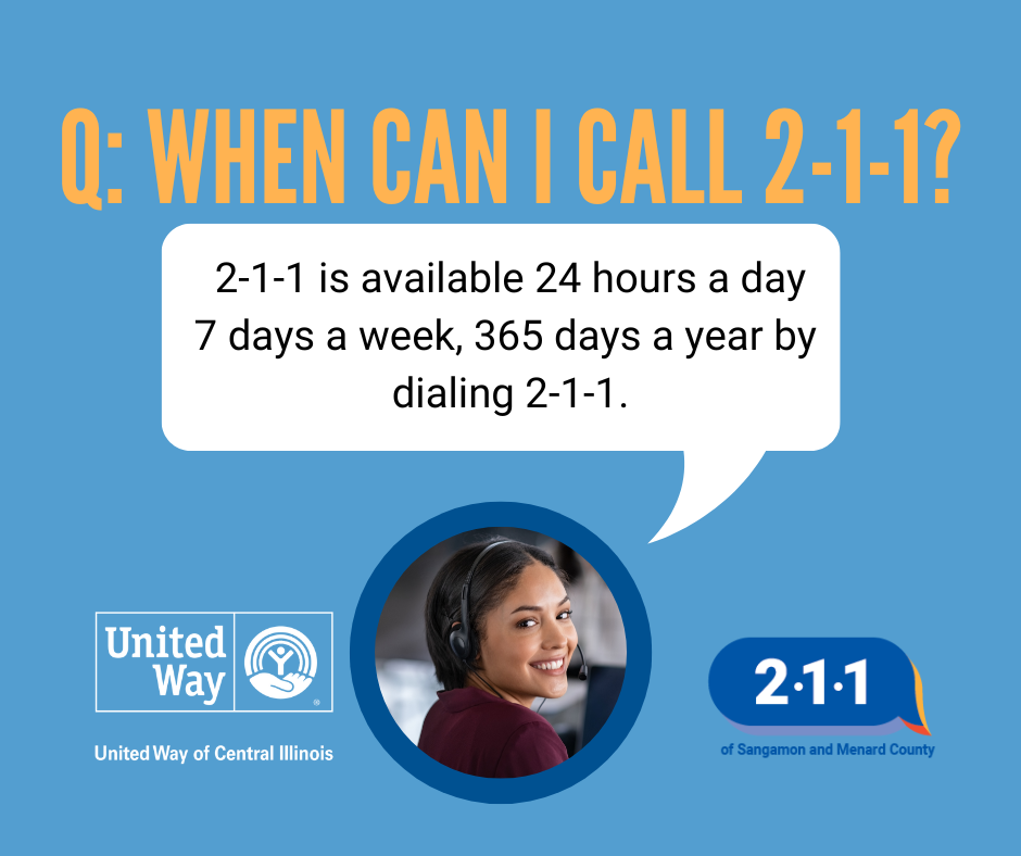 When can I call 211? 24/7!