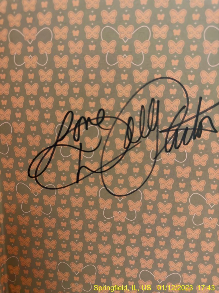Dolly signed book